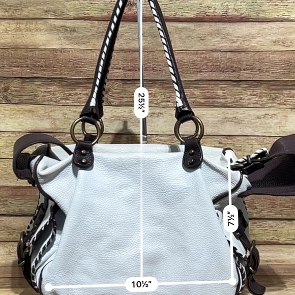 Stylish White Leather Women's Bag - Picture 8 of 10